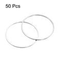 thumbnail image 3 of Unique Bargains 50 Pack 25mm Brass Hollow Circle Bezel Round Linking Rings(Bright Silver), 3 of 4