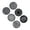 Black, variant on Heatproof Silicone Coasters 9.6cm Round Printed Pattern Cup Mat Heat Insulated Drink Pad for Home Use Table Protectors