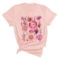 thumbnail image 4 of Funny Womens Graphic T Shirts Casual Printed Short Sleeve Crew Neck Tee Summer Top Pink S, 4 of 4
