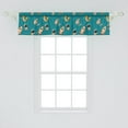 thumbnail image 2 of Ambesonne Space Window Valance, Foxes Cats Cosmonauts, 54" X 12", Turquoise Beige Marigold, 2 of 3