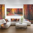 thumbnail image 4 of Designart Road in Beautiful Autumn Forest Canvas Wall Art, 4 of 4