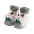 thumbnail image 3 of Fshinging Baby Boys Girls Sock Shoes Non- Christmas 3D Cartoon Indoor Outdoor Non-Skid Sliper, 3 of 4