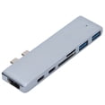 thumbnail image 4 of Estación de acoplamiento 7 en 2 Mini concentrador de estación de acoplamiento multipuerto USB 3.1 plateado para Macbook, 4 of 8