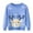 Light Blue, variant on FamilyThread Kids Christmas Long Sleeve Knit Sweaters Crewneck Pullover Fashion Printed Sweater Kids Blouse Tops For 2-7Y