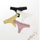 thumbnail image 2 of Tanga para mujer, bragas transparentes de tiro bajo con espalda en T Tanga de encaje sin costuras de algodón para mujer (2 piezas), 2 of 5