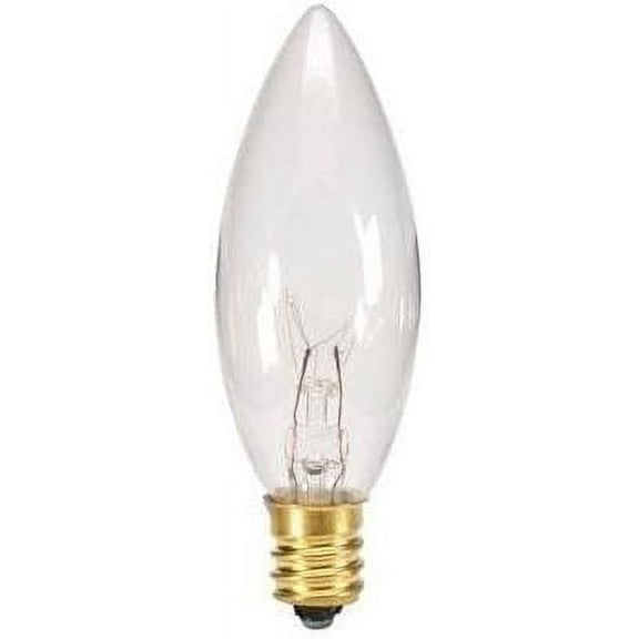 Replacement 7 watt 120 volt bulb for electric window candle lamp, 25 count by
