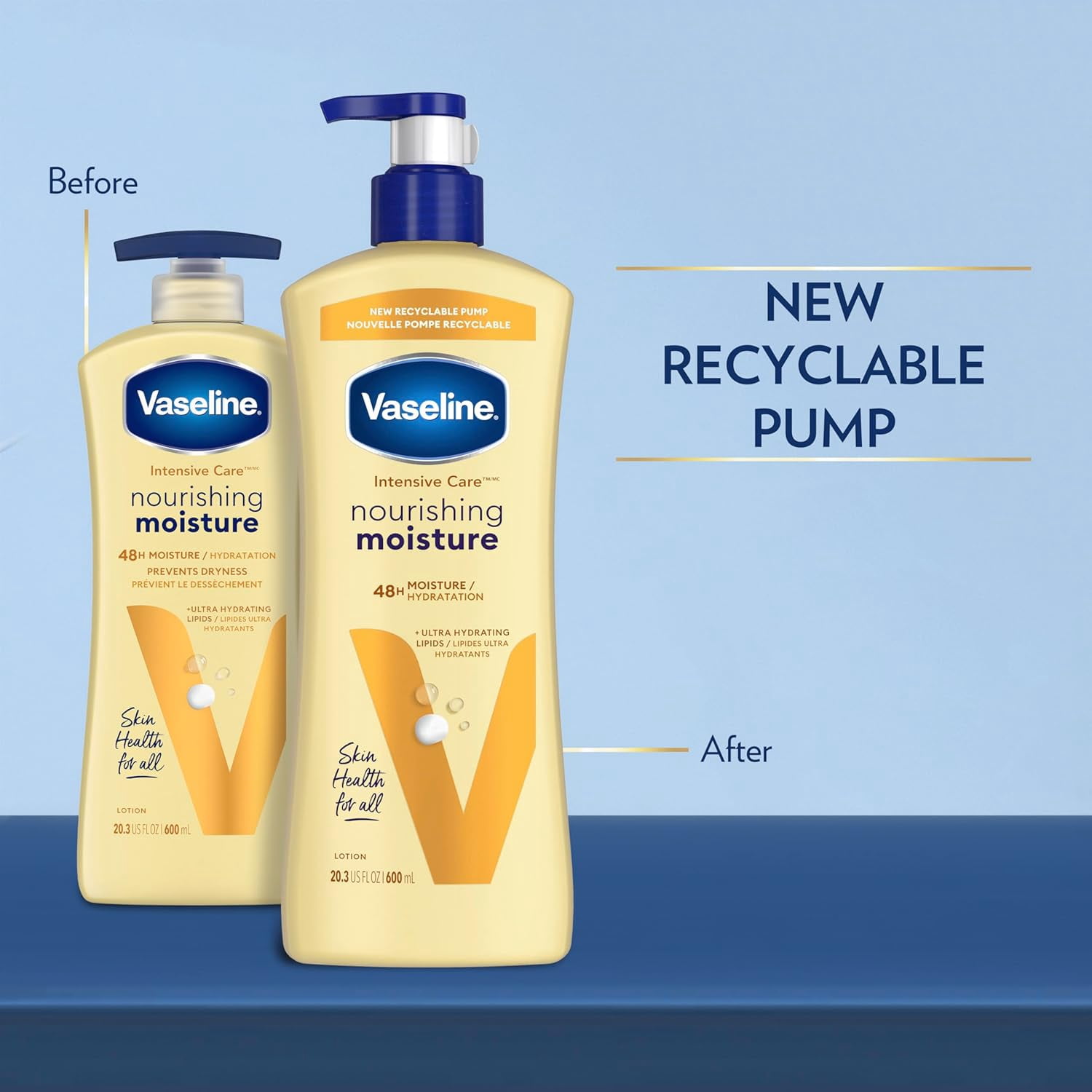 Vaseline Intensive Care Nourishing Moisture Body Lotion, 20.3 oz, 3 Pack