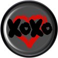 thumbnail image 3 of Body Candy 9/16" 2PC Black Acrylic XOXO Heart Saddle Plugs Double Flare Plug Ear Plug Gauges 14mm, 3 of 4