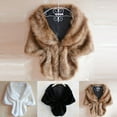 thumbnail image 5 of EQWLJWE Elegant Faux Fur Shawl Wrap Stole Shrug Winter Bridal Wedding Shrug Scarf Wrap Dress Shawls for Women formal Shawls and Wraps for Evening Dresses 2023 Winter Shawl Wraps For Women On Clearance, 5 of 5