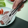 thumbnail image 2 of 4 PCS Serving Tongs Black Tongs 9 Inch Serving Utensils Stainless Steel Serving Tongs for Salad Buffet Appetizer Dessert Tong for Food Parties, 2 of 12