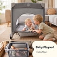 thumbnail image 4 of HARPPA 6-in-1 Baby Playard with Bassinet, Changing Table & Storage, Portable Travel Bassinet for Newborn,Gray, 4 of 11