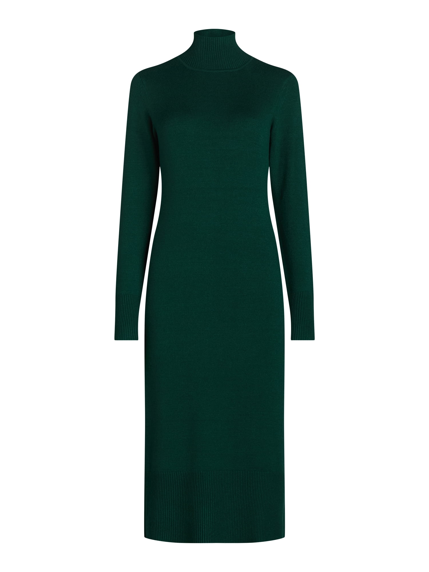 Free Assembly Women’s Cozy Yarn Turtleneck Midi Sweater Dress, Sizes XS-XXXL
