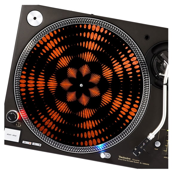 KuzmarK™ 12" DJ Turntable Slipmat - Flower Orbs DJ