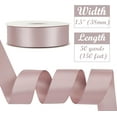 thumbnail image 2 of Dusty Rose Ribbon 1.5 inch Double Face Satin Ribbon Silk Like Ribbons 50 Yards Roll for Gift Wrapping Bows Making Floral Bouquet Wedding Invitations Decor Party Favor Craft Supplies, 2 of 15