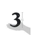 thumbnail image 2 of Hy-Ko Products 30203 Plastic House Number 3 THREE 6" High, Black, 1 Piece, 2 of 2