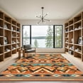 thumbnail image 2 of ODIKA 4'x6' Machine Washable Non-Slip Area Rug, Aztec Burnt Orange High Traffic Rug, Orange, 1081739, 2 of 7