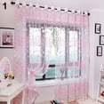 thumbnail image 2 of Ayyufe Window Sheer Valance Floral Curtain Bedroom Home Room Wedding Party Decor, 2 of 8