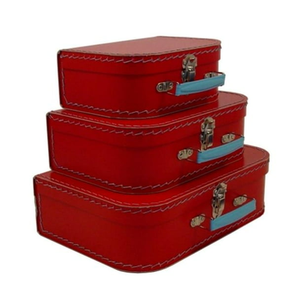 Resource International 8945400 Cargo Mini Suitcases Red Walmart