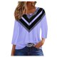 thumbnail image 2 of Fiudx Liquidación de Ofertas Flash Blusa de Manga 3/4 a La Moda para Mujer, Camiseta Estampada, Top Informal, 2 of 5
