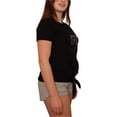 thumbnail image 2 of Reebok Tie Front Graphic playera para mujer, color negro, grande, 2 of 4