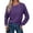 Purple, variant on dGslk Womens Long Sleeve Knit Pullover Sweater Casual Loose Fit Crew Neck Soft Lightweight Top for Ladies Autumn Winter Black L