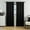 Black, variant on SpaceMuse Modern Blackout Curtains 42 X 63 inch, 2 Panels 90% Blackout Black Tie Top Single Indoor Curtain Panel Thermal Insulated Light Blocking Drapes