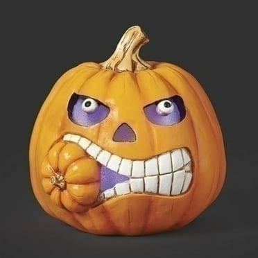 Roman's 7.75 Inche H Lighted Pumpkin Face, Halloween Collection