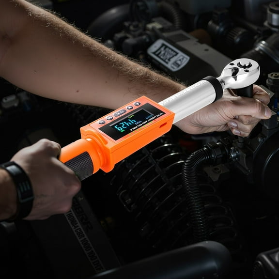 Precision Digital Torque Wrench 3/8" Drive 0-135 N.m / 0-99.57 lbf-ft, 72-Tooth Ratchet, LED Backlight - for DIY & Mechanics
