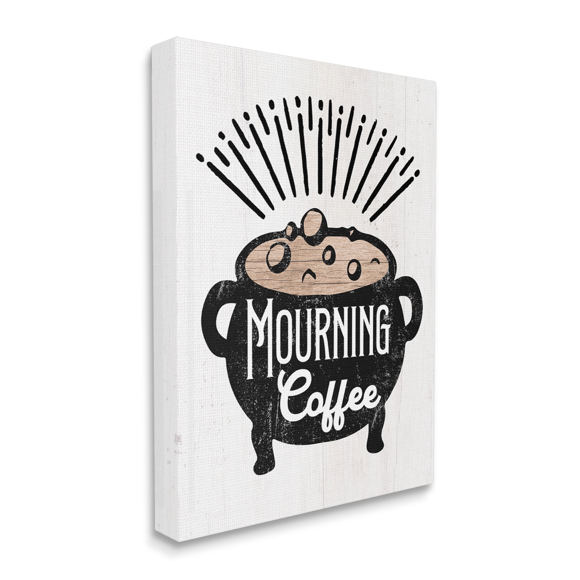 Stupell Industries Mourning Coffee Cauldron Holiday Painting Gallery Wrapped Canvas Art Print Wall Art, 30 x 40