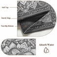 thumbnail image 6 of Round Rugs 5Ft, Grey Boho Round Area Rug Washable Indoor Throw Carpet, Abstract Floral Southwestern Ethnic Tribal Soft Non Slip Circle Rug for Cabinet Bathroom Home Decor Aesthetic, 6 of 8