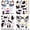 Cat Face, variant on 24 Sheets Glitter Temporary Tattoos for Kids, Butterfly Mermaid Fairy Flower Tattoo Stickers, Waterproof Fake Tattoos for Birthday Party Favors Goodie Bags Stuffers Party Fillers