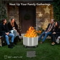 thumbnail image 3 of 20.5" Smokeless Fire Pit, Stainless Steel Wood Burning Outdoor Fire Pit with Air Switch, Removable Stand & Ash Pan - Portable for Camping, Backyard, 3 of 7