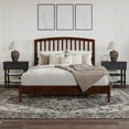 thumbnail image 2 of AFI Quincy Queen Solid Wood Low Profile Platform Bed, Walnut, 2 of 12