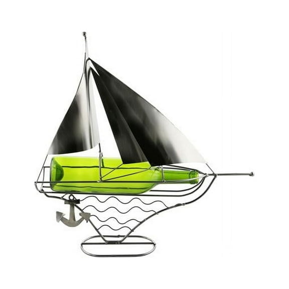 Three Star Import & Export ZB840 18 x 17 in. Sailboat Wine Bottle Holder