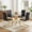 Table with 4 Black Chairs, variant on Sumdeal 5-Piece Round Glass Dining Set, 36.6 in Table, 4 PU High-Back Chairs, Black