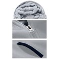 thumbnail image 6 of Men's Cozy Fleece Jacket Color Block Hooded Zip Up Long Sleeve Everyday Jacket, 6 of 6
