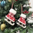 thumbnail image 5 of CHAO Adornos navideños colgantes para árboles de Navidad Adornos navideños colgantes para patines de Navidad Decoraciones para árboles de Navidad Lana verde A06, 5 of 5