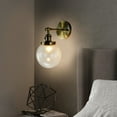 thumbnail image 3 of Lámpara de pared industrial antigua Lámpara de pared de globo con pantalla de vidrio de 15 cm Aplique de pared industrial vintage Accesorio de iluminación Fokelyi 2035907-2, 3 of 9