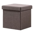 thumbnail image 1 of Ottoman Mainstays Plegable con Almacenamiento Chocolate, 1 of 4