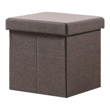 Ottoman Mainstays Plegable con Almacenamiento Chocolate