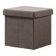 thumbnail image 1 of Ottoman Mainstays Plegable con Almacenamiento Chocolate, 1 of 4