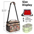 thumbnail image 6 of Lunch Box Pioneer Flower Floral Print Pattern Insulated Lunch Bag for Women Men,Medium Leakproof Lunchbox Cooler Bag Adjustable Strap,10 X 6.7 X 8 Inches, 6 of 6