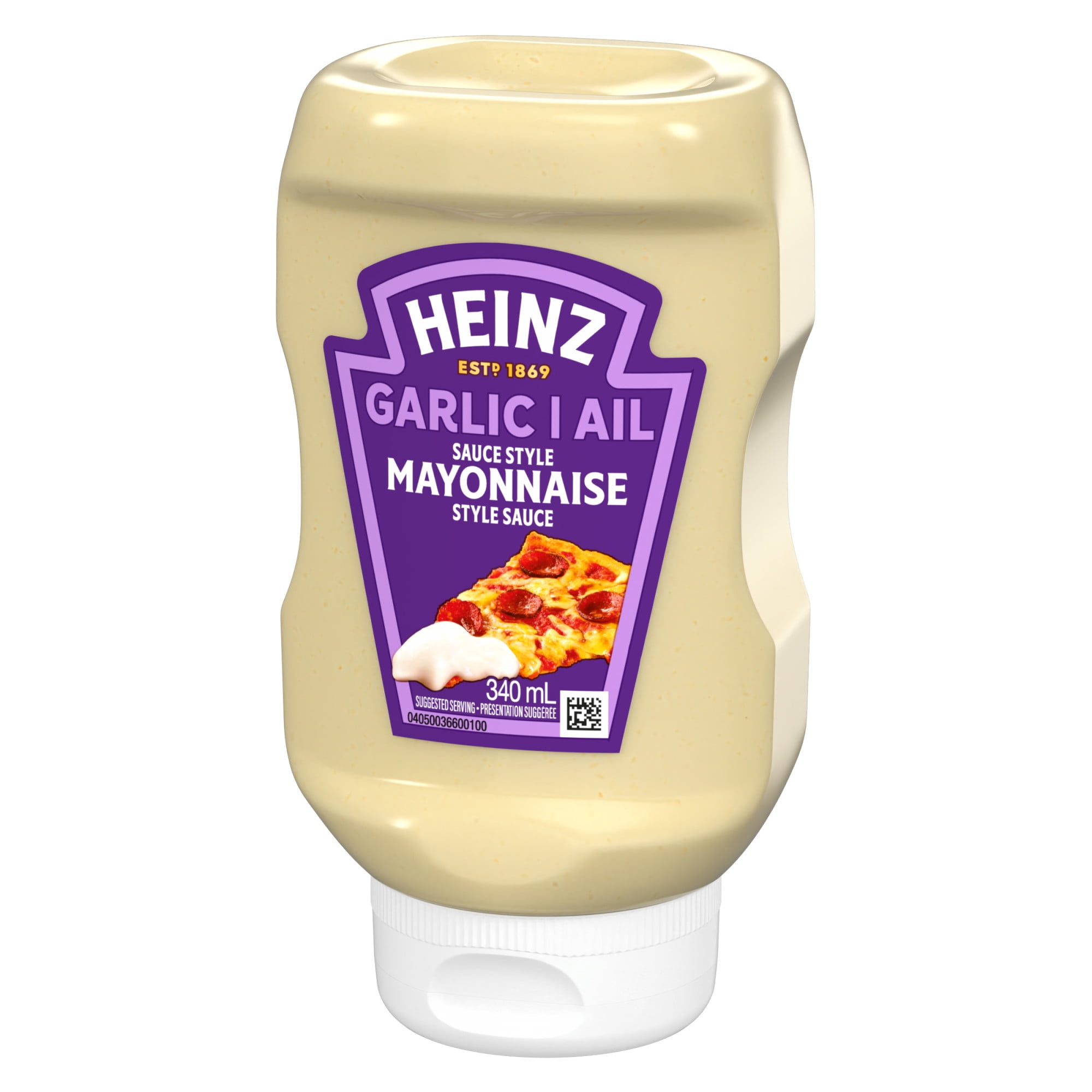 Heinz Garlic Mayonnaise Style Sauce, 340 mL Bottle, 340mL