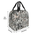 thumbnail image 2 of Rateoe Leopard And Zebra Pattern Insulated Lunch Bag with Thick Aluminum Foil Lunch Tote Bag with Front Pocket for Men and Women, Ideal for Work, School, Picnics, and Travel, 2 of 5