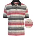 thumbnail image 2 of Gioberti Mens Club Stripe Polo Shirt - Short Sleeve, Regular Fit, Yarn Dye, 2 of 3