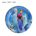 thumbnail image 4 of Decoraciones para fiesta de cumpleaños de Elsa, Frozen de Disney, vajilla de recuerdo para niña princesa Anna, plato de papel, pancarta de paja, globos, suministros para fiesta, 4 of 4