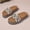 White, variant on Beaded Cork Wedge Sandals for Women, Multicolor Pearl Embellished Platform Slides with Soft Sole and Bohemian Style