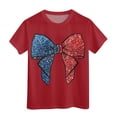 thumbnail image 3 of Gerichy Girls Short Sleeve T Shirts Girls Crew Neck Graphic Print Summer Short T-Shirts for Girls Independence Day Print Girls Summer Crewneck Tee Casual Fit Basic Graphic Print Shirts, 3 of 4