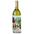 thumbnail image 1 of ""Caroline'S Treasures Basset Hounds In The Gate Botella De Vino Koozie Hugger 750 Ml Multicolor"", 1 of 1