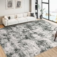 thumbnail image 4 of Area Rug 8x10 Ft - Washable - Modern Abstract Neutral Design - Non Slip - Low Pile Faux Wool Carpet - Soft Floor Rug for Bedroom Dining Room Living Room, 4 of 8